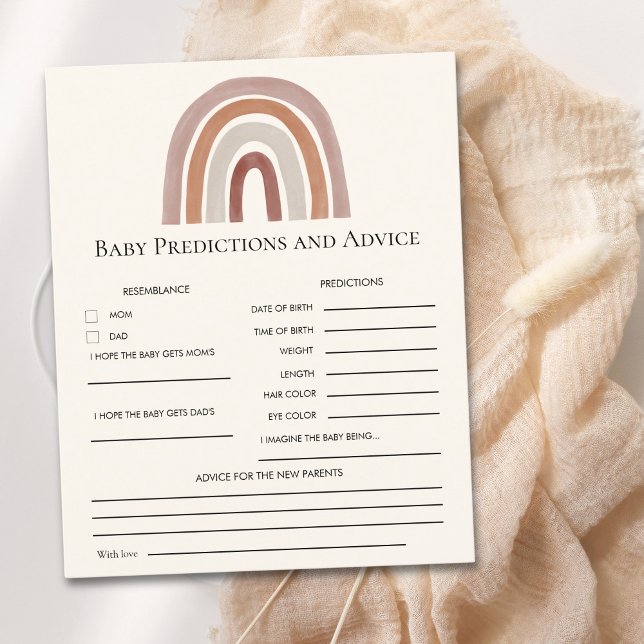 Papier Cute Rainbow Boho Baby Shower (Créateur téléchargé)