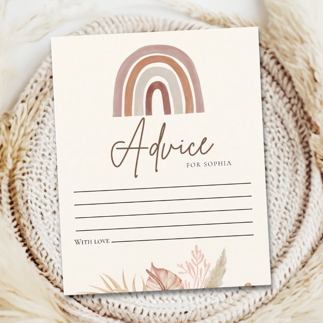 Papier Cute Rainbow Boho Baby Shower (Créateur téléchargé)