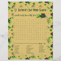 Papier Cutesy Luck for Irish Word Search Game
