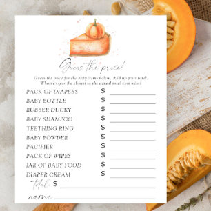 Papier Cutie Citrouilles à tarte - Devinez le prix Jeu