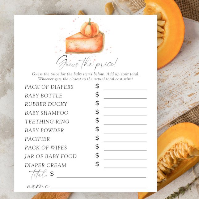 Papier Cutie Citrouilles à tarte - Devinez le prix Jeu (Créateur téléchargé)