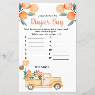 Papier Cutie Orange Citrus Guess What's In the Diaper Bag