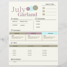 Papier CV moderne - Reprendre entièrement personnalisable