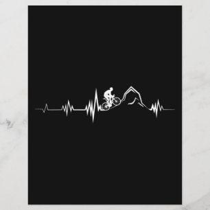 Papier Cyclisme Heartbeat Course Vélo de montagne Vélo