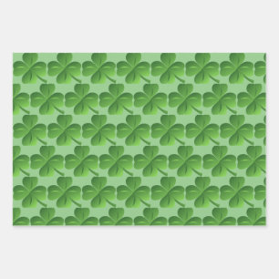 Papier d’enveloppement Shamrock de la Saint-Patric
