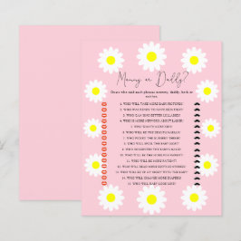 Papier Daisées - maman ou papa jeu de baby shower
