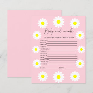 Papier Daisées - Rubrique de mots   Jeu Baby shower