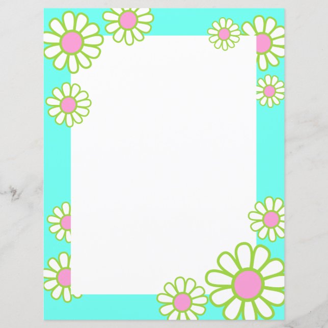 Papier Daisy Simple Aqua (Devant)