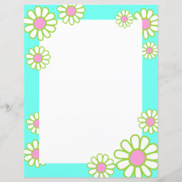 Papier Daisy Simple Aqua