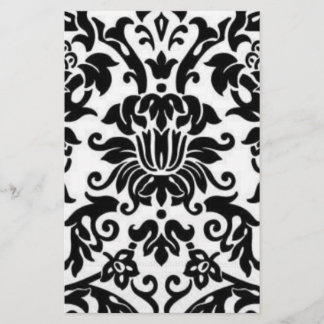 Papier Damas noir et blanc