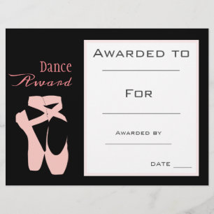 Papier Dance award fille ballon chaussures rose danseuse