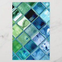 Papier d'art Carrelage en verre Turquoise Ocean
