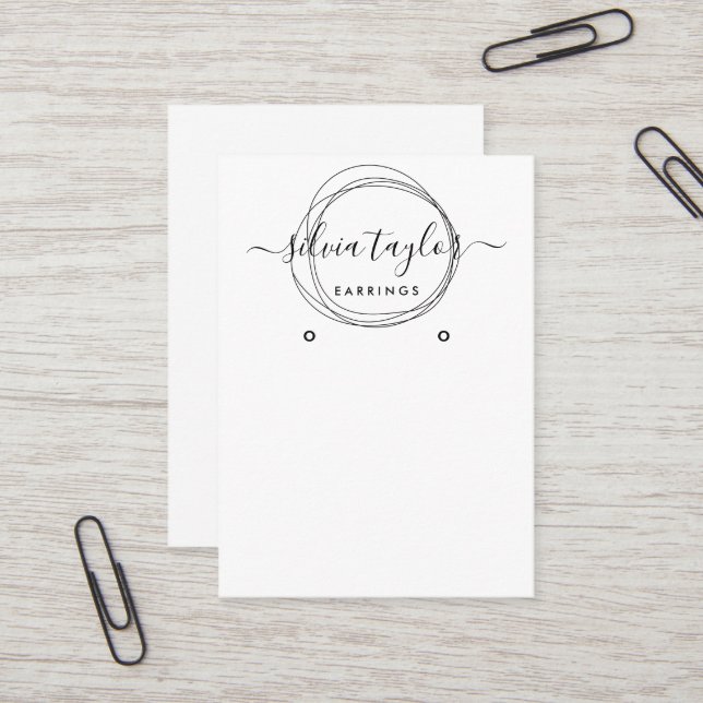 Papier d'artisanat de calligraphie Carte d'afficha (Devant/Arrière en situation)