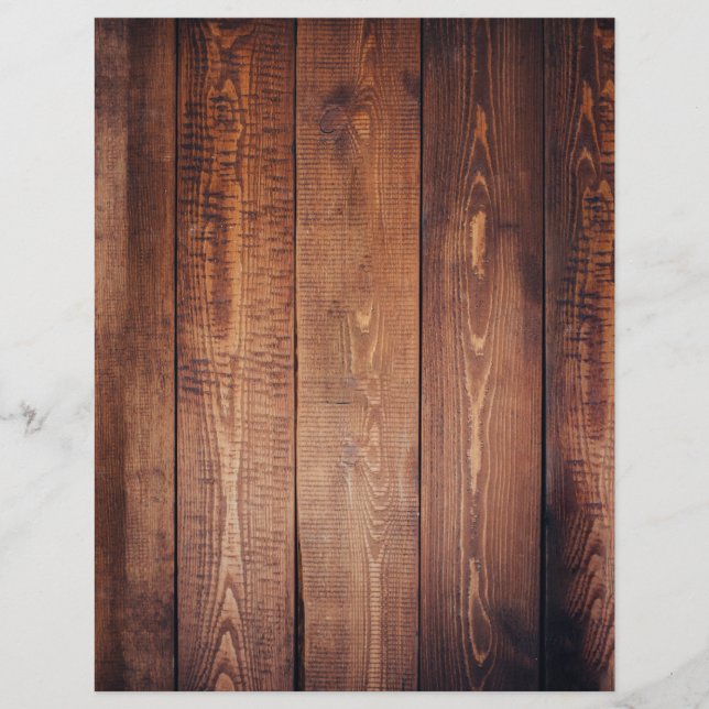 Papier d'artisanat de planches de bois rustiques (Devant)