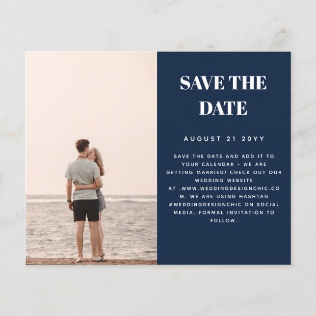 Papier Date de sauvegarde de photo de BUDGET Minimaliste  (Devant)