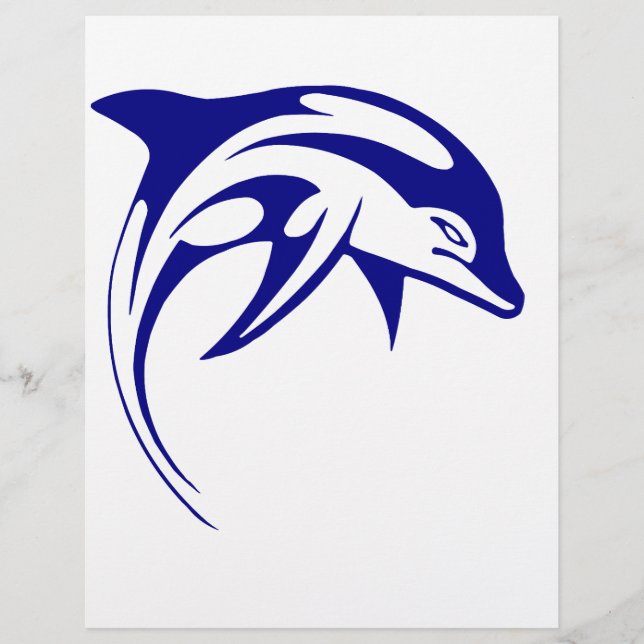 Papier Dauphin bleu (Devant)
