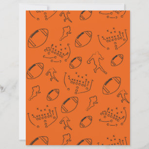 Papier de couleur d'équipe de football orange et n