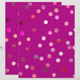 Papier de découpage à motifs spirales points pink