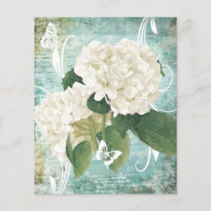Papier de fond de scrapbooking à hortensia blanc