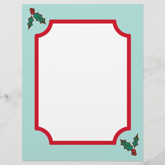 Papier de houx de Noël (Devant)