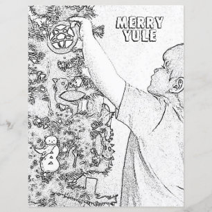 Papier de la page de coloration Joyer Yule Wicca