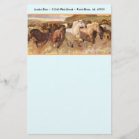 Papier de note de papeterie de mustang de cheval