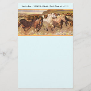 Papier de note de papeterie de mustang de cheval