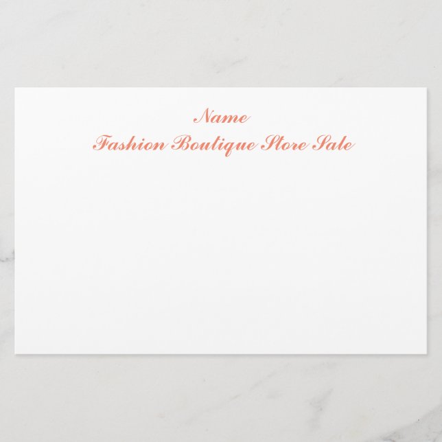 Papier de papeterie (Devant)