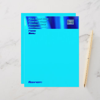 Papier de papeterie (bleu électrique) RFPMDesigns