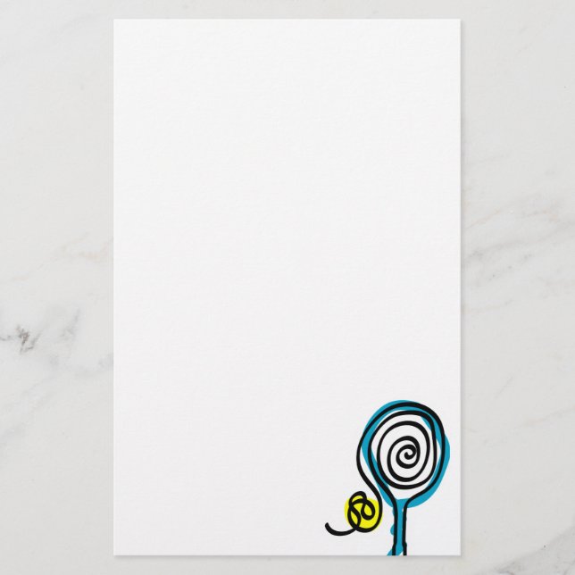 Papier de papeterie de tennis (Devant)