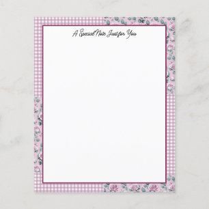 Papier de papeterie rose En vichy et Rose