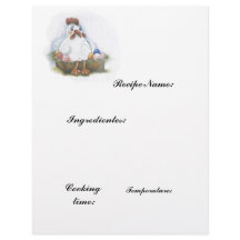 papier de recette de poule