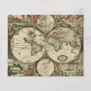 Papier de scrapbook de carte du monde vintage