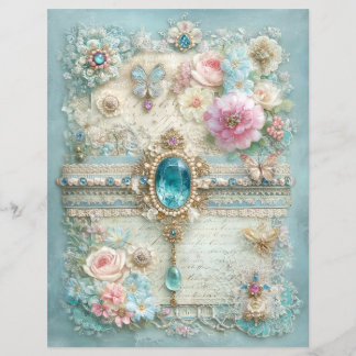 Papier de scrapbook de journal de junk vintage ros