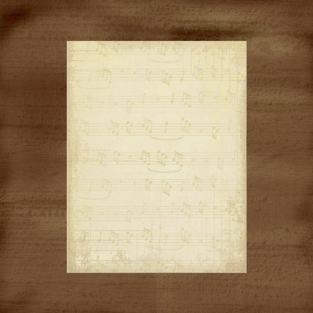 Papier de scrapbook vintage Music Notes (Créateur téléchargé)