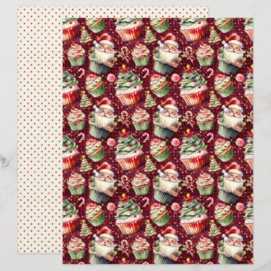 Papier de scrapbooking de Noël vintage