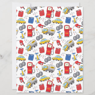 Papier de scrapbooking de station-service