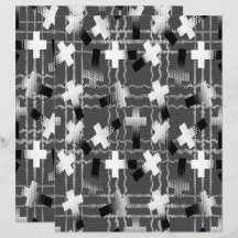 Papier de scrapbooking en niveaux de gris semé de 