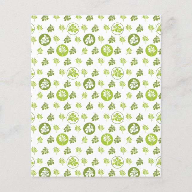 Papier de scrapbooking Feuille vert tropical (Devant)
