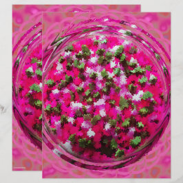 Papier de scrapbooking Pot-pourri Rose 2 faces