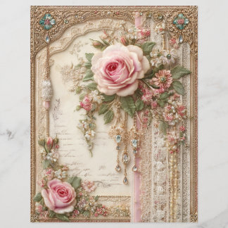 Papier de scrapbooking pour journal vintage de ros
