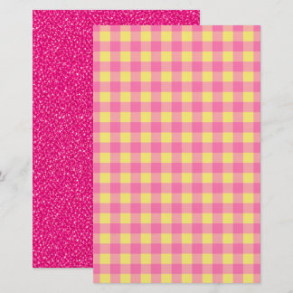 Papier de scrapbooking réversible à paillettes ros