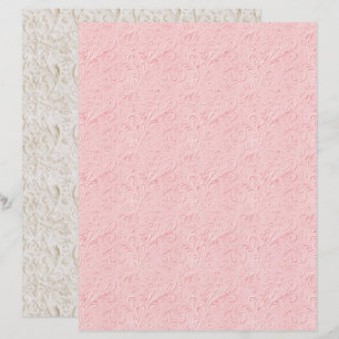 Papier de scrapbooking texture rose vintage Coquet