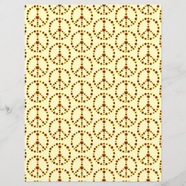 Papier de signalisation de paix des tournesols jau (Devant)