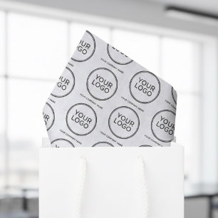 Papier de soie à logo personnalisé avec nom de l'e