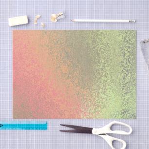 Papier de soie à motif de nuances de vert et d'ora