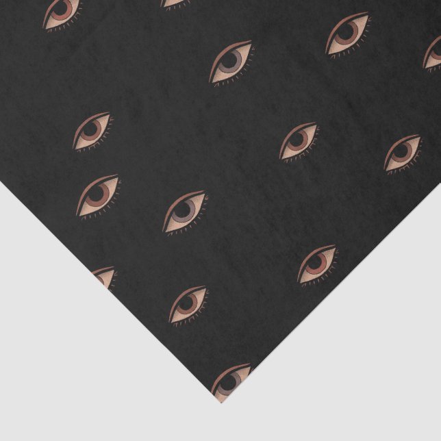 Papier de soie à motif d'œil sombre (Détail)
