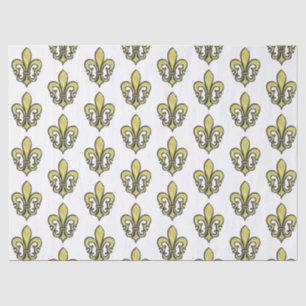 Papier de soie à motif élégant de fleur de lis