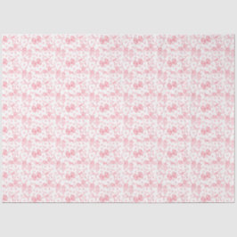 Papier de soie à nœuds roses et à pois