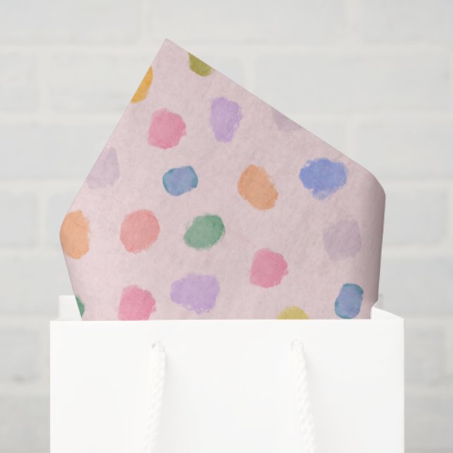 Papier de soie à points de bonbon (Sac cadeau)